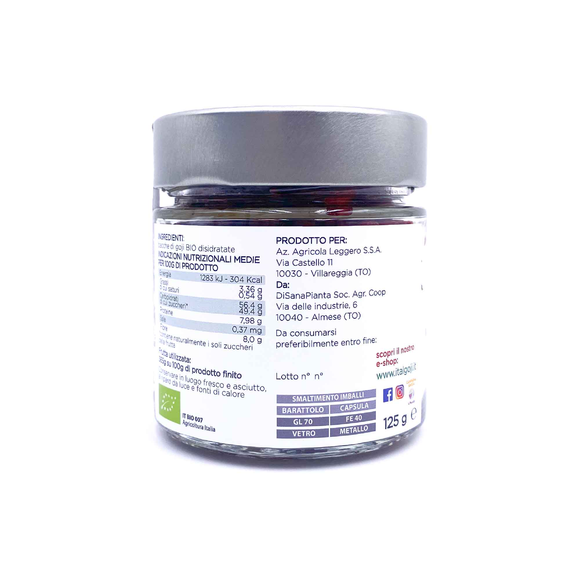 GOJI ESSICCATO BIO 125G - 15 DOSI - immagine 4