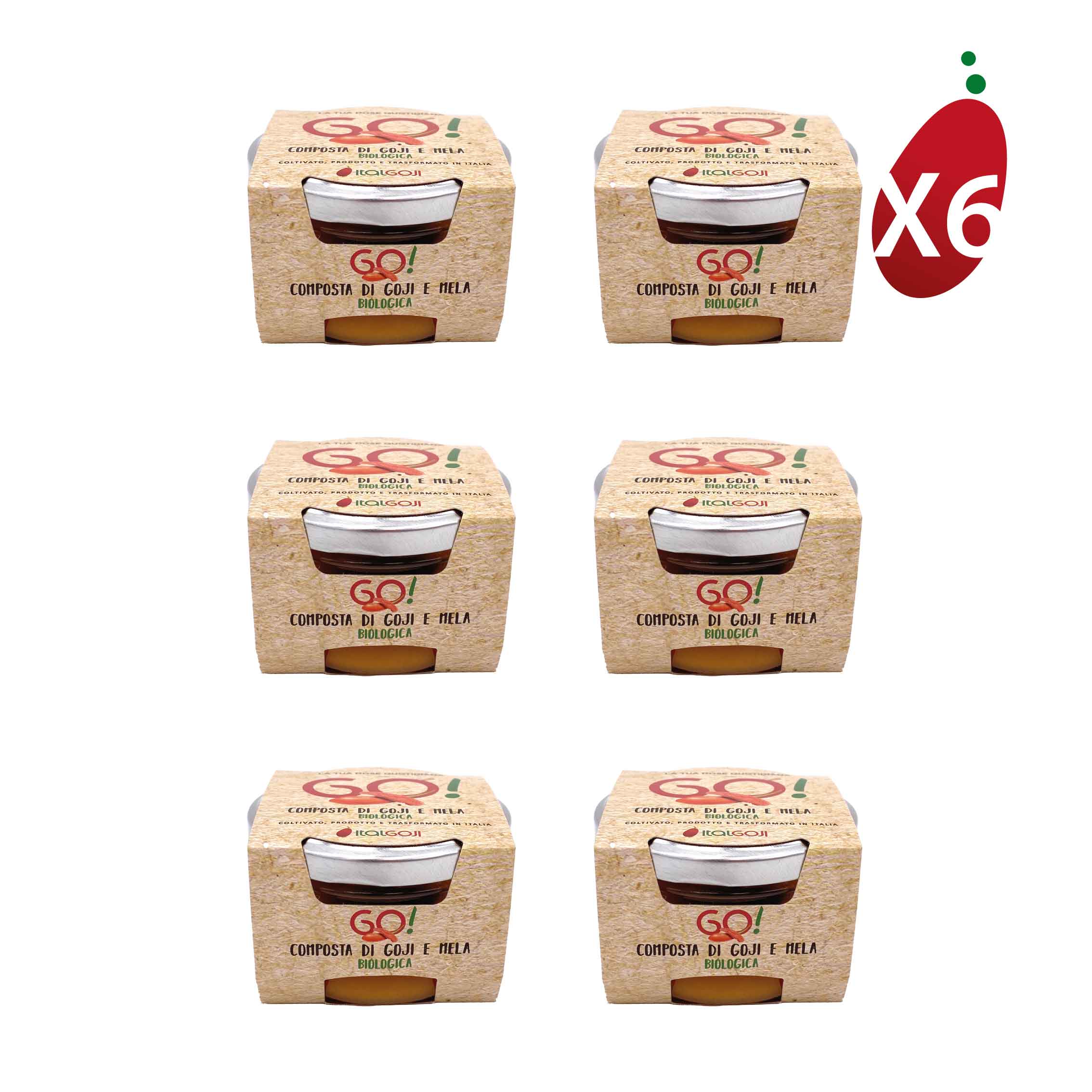 6 x COMPOSTA DI GOJI E MELA BIO - 100G